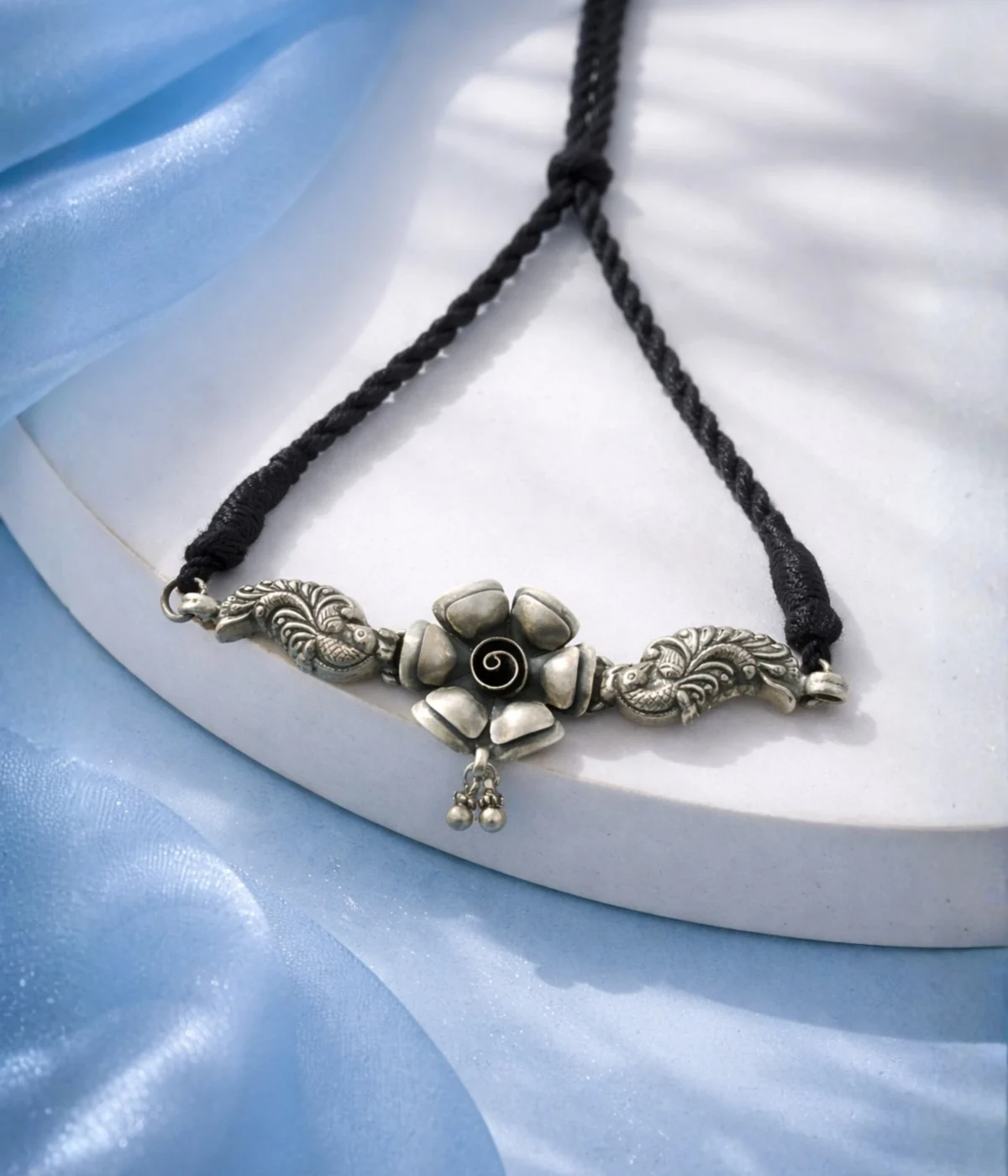 Pushpika Ghungroo Silver Choker Necklace (A-184)