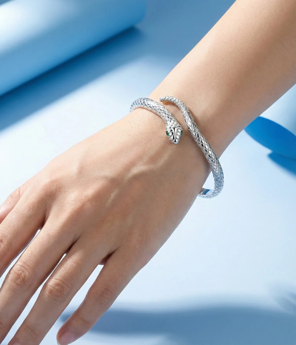 Celestia Silver Plated Serpent Bracelet (A-310)