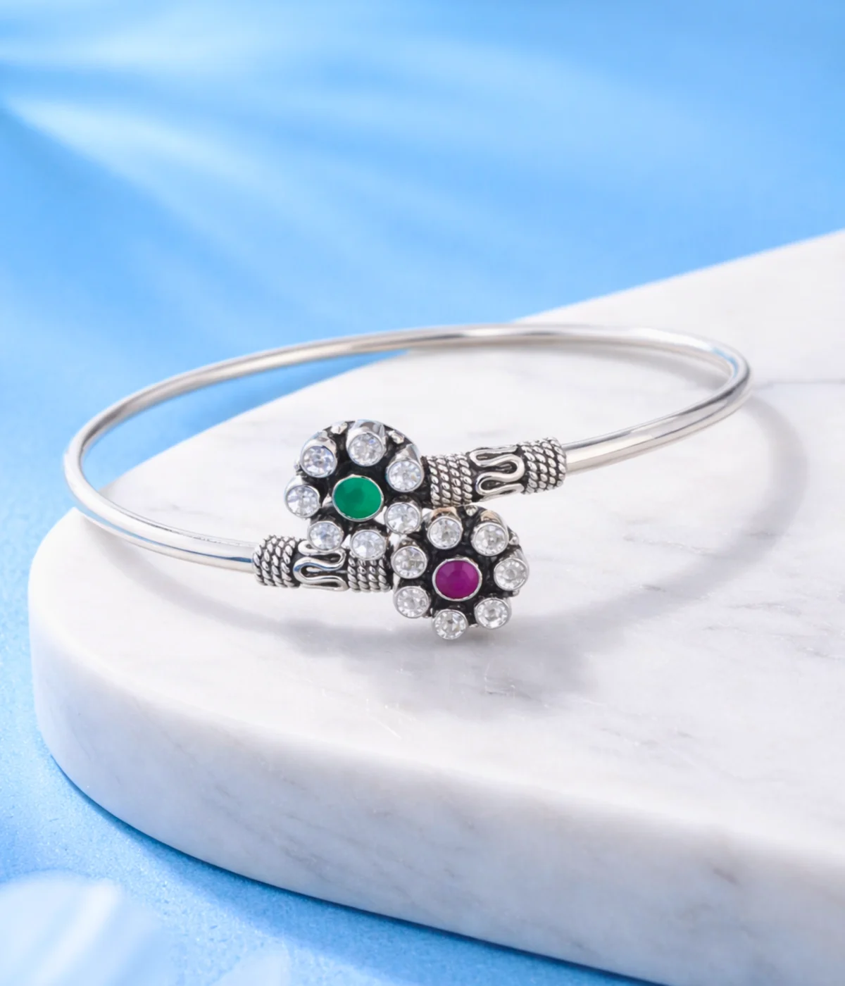 Meher Dual Bloom Kada Anklet (A-162)