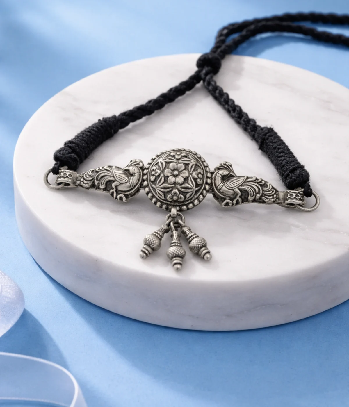 Imperial Peacock Medallion Choker Necklace (A-188)