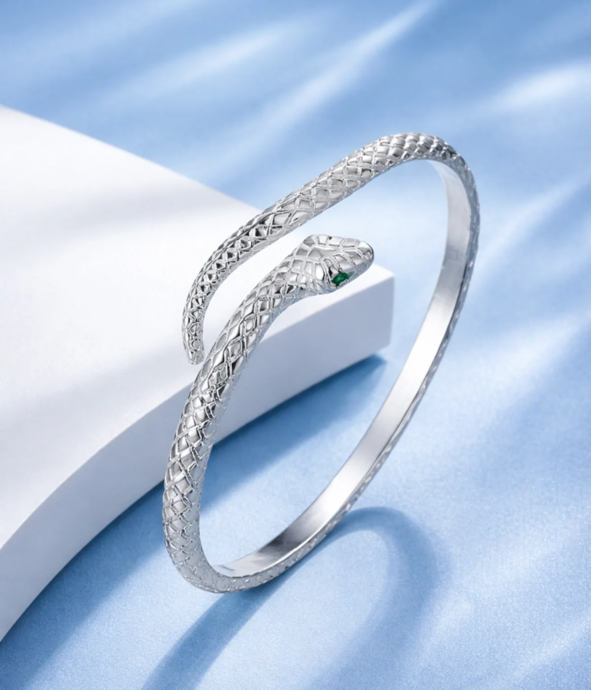 Celestia Silver Plated Serpent Bracelet (A-310)