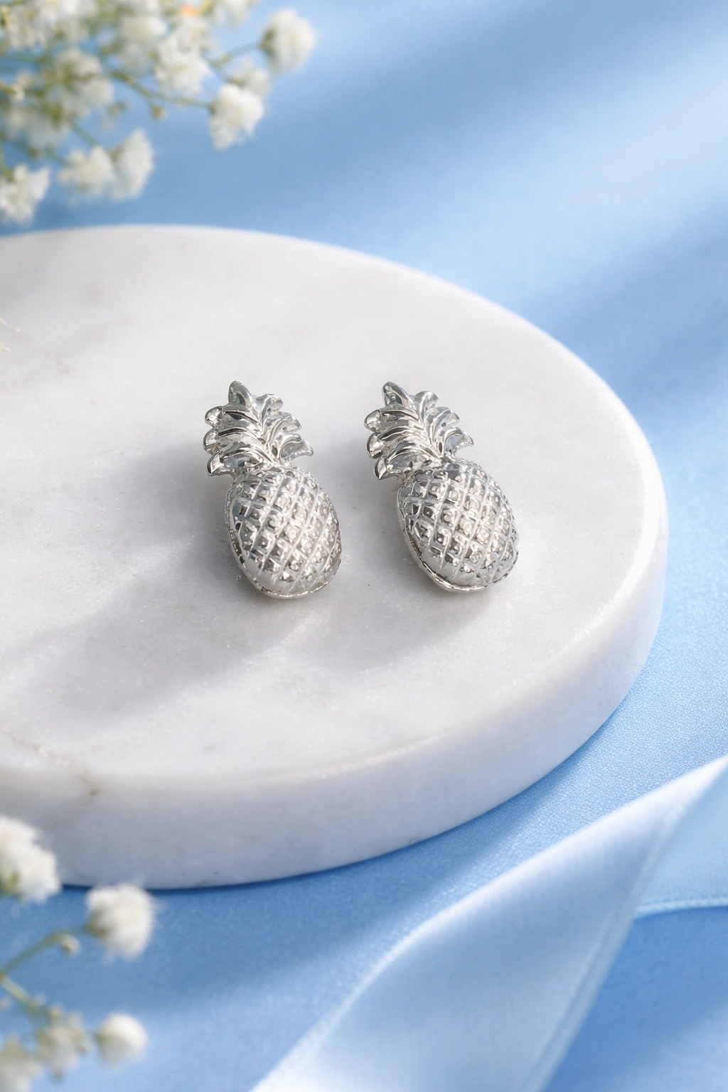 Devotional Silver Pineapple for Pooja Thali (A-14)