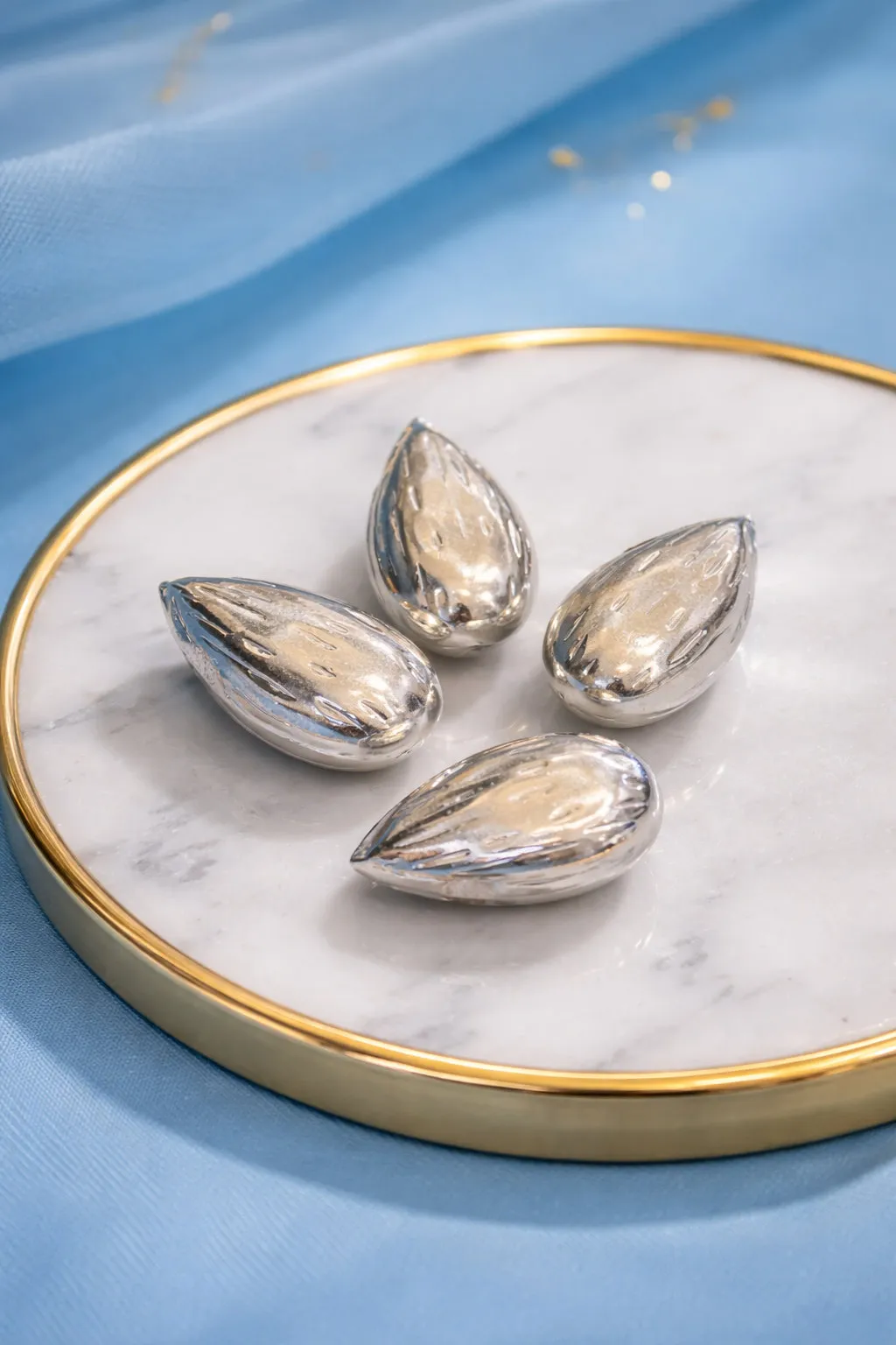 Premium Silver Almond for Pooja Thali (A-17)